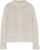 Enza Costa Cableknit Wool and Cashmereblend Sweater - Lyst