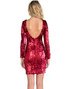 Dress the Population Lola Long Sleeve Mini Dress - Lyst