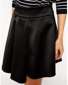 Asos Premium Skirt With High Low Hem In Bonded Satin - Lyst