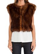 Line & Dot Scarlett Faux Fur Vest - Lyst