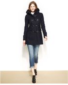 Tommy Hilfiger Wool-Blend Toggle-Front Pea Coat - Lyst