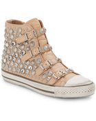 Ash Victim Studded Leather High-Top Sneakers - Lyst