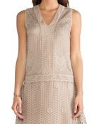 Anna Sui Wild Rose Crochet Lace Dress - Lyst