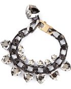 Lanvin Crystal Embellished Bracelet - Lyst