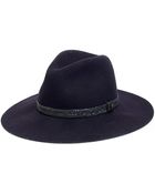 Rag & Bone Wide Brim Fedora Indigo - Lyst
