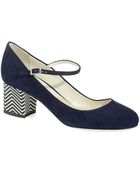 Pollini Zig Zag Heel Pumps - Lyst