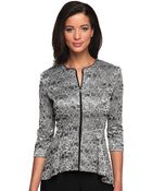 Alex Evenings Three Quarter Print Peplum Jacket - Lyst