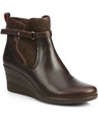 Ugg Emalie Leather & Wool Wedge Ankle Boots - Lyst