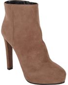 Prada Suede Platform Ankle Boots - Lyst