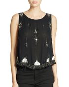 Free People Beaded Sleeveless Tank - Lyst