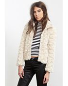 Forever 21 Buckled Faux Fur Jacket - Lyst