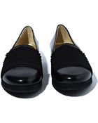 Sonia Rykiel Womens Glazed Calf Leather Loafers - Lyst
