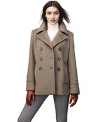 Calvin Klein Double-Breasted Pea Coat - Lyst