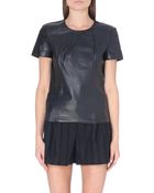 Maje Leather Top - Lyst