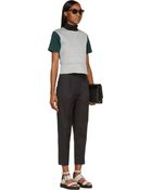 3.1 Phillip Lim Black Cropped Carrot Trousers - Lyst