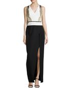 J. Mendel Embellished V-Neck Gown - Lyst