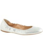 J.Crew Emma Metallic Suede Ballet Flats - Lyst