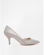 Carvela Kurt Geiger Kane Silver Heeled Pumps - Lyst