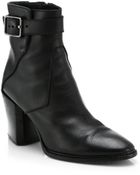 Helmut Lang Zenith Buckled Leather Ankle Boots - Lyst