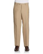 Saks Fifth Avenue Black Label Bedford Flatfront Pants - Lyst