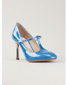 Pollini T-Bar Pump Shoe - Lyst