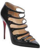 Christian Louboutin Black Leather 'Viennana' Stiletto Heels - Lyst