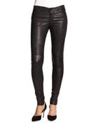 Vince Leather Motocross-Style Skinny Jeans - Lyst