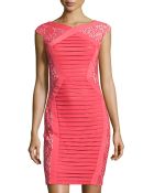 Jax Lace Pintucked Cocktail Dress - Lyst