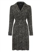 Jaeger Wool Cross Hatch Shirt Dress - Lyst
