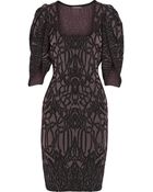 Zac Posen Matelassã© Stretch-Knit Dress - Lyst