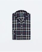 Zara Checked Flannel Shirt - Lyst
