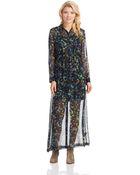Kensie Patterned Illusion Maxi Dress - Lyst