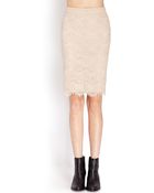 Forever 21 Romantic Lace Midi Skirt - Lyst