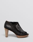 Paul Green Peep Toe Platform Booties - Tasha - Lyst