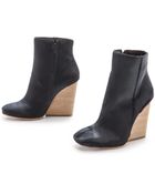 Vic Matie' Kipling Haircalf Wedge Booties - Navy - Lyst