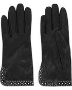 Agnelle Perforated Leather Gloves - Lyst