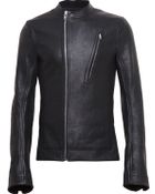 Rick Owens Matte Leather Racing Jacket - Lyst
