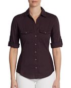 James Perse Paneled Utility Shirt - Lyst