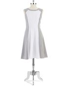 Calvin Klein Colorblock Fit And Flare Dress - Lyst