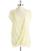 DKNY Wrap Front Top with Tank - Lyst