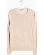 Mango Openwork Trim Sweater - Lyst