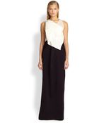 3.1 Phillip Lim Asymmetrical Folded Twotone Gown - Lyst