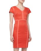 Rachel Roy Paneled Jacquard Sheath Dress - Lyst