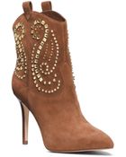 Michael Kors Reena Studded Suede Ankle Boot - Lyst