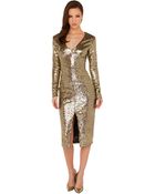 Akira Black Label So Blessed Sequin Gold Dress - Lyst