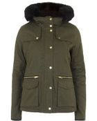 Topshop Borg Lined Short Padded Parka - Lyst
