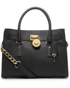 Michael Kors Hamilton Saffiano Leather Medium Satchel - Lyst