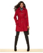 Kenneth Cole Reaction Petite Belted Wool-Blend Coat - Lyst