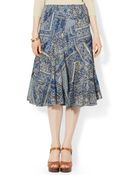 Lauren by Ralph Lauren Patchworkprint Midi Skirt - Lyst