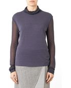 Dion Lee Roll-neck Sheer-knit Sweater - Lyst